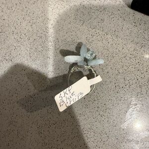 Wire Wrapped Blue Stone Ring